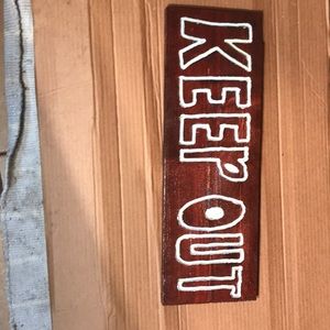Home made wooden sign